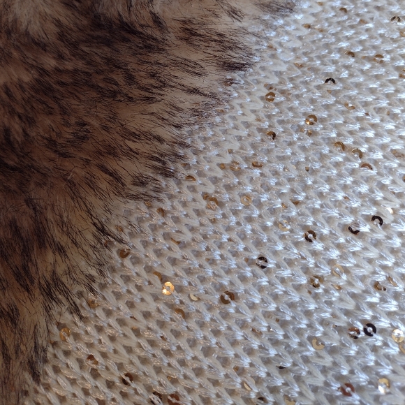 Christmas / Holiday Stocking Decoration with Faux Fur and Plaid Dog Paw - Picture 3 of 3